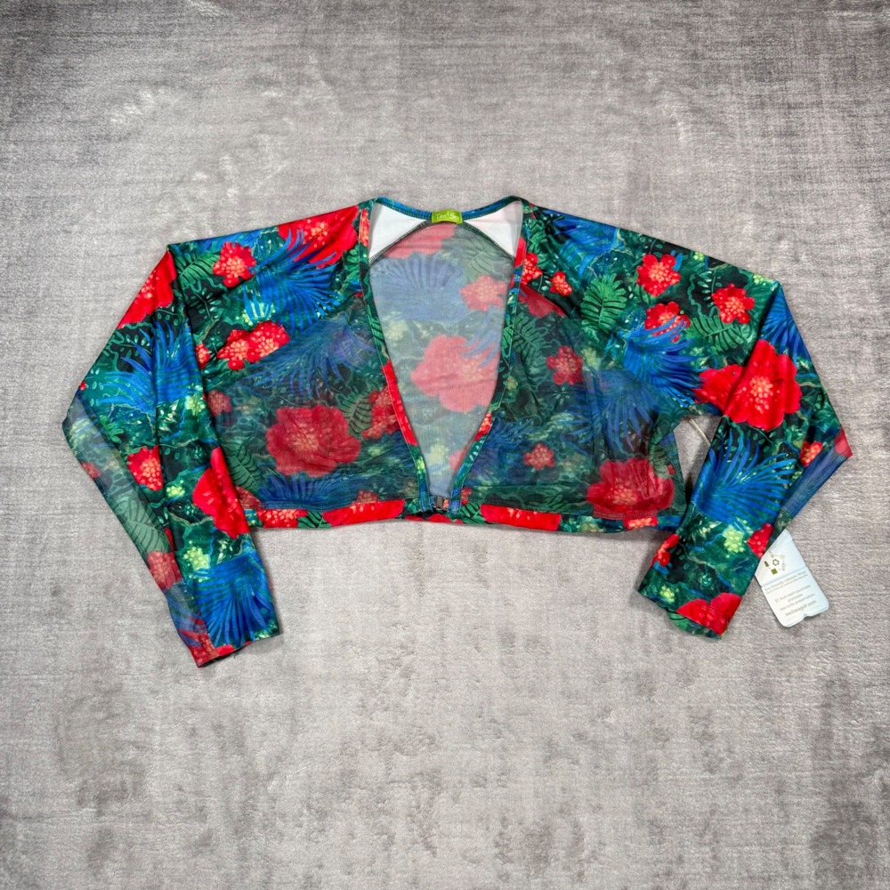 Tee 2 Sea Shrug Womens 3 Rain Forest Tropical Mesh Cropped Bolero Activewear